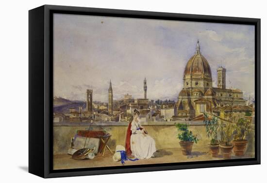 A Terrace Overlooking Florence from the Via Di Servi-Thomas Hartley Cromek-Framed Stretched Canvas