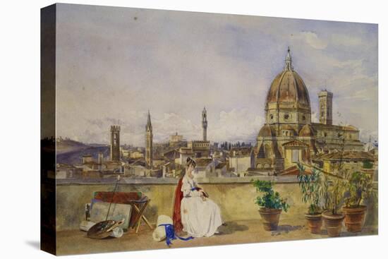 A Terrace Overlooking Florence from the Via Di Servi-Thomas Hartley Cromek-Stretched Canvas