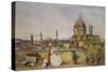 A Terrace Overlooking Florence from the Via Di Servi-Thomas Hartley Cromek-Stretched Canvas