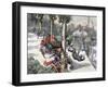 A Terrible Accident, Paris to Madrid Race, 1903-null-Framed Giclee Print