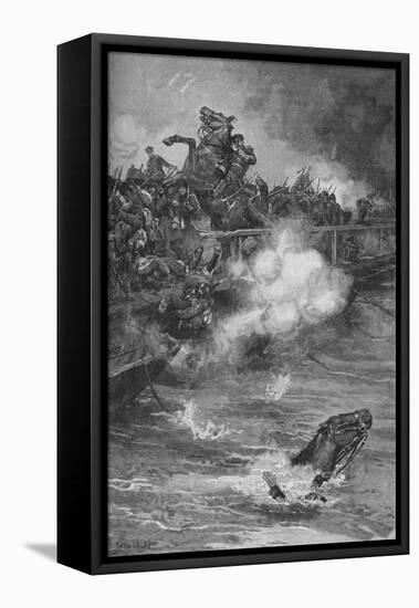 'A Terrible Carnage Ensued Upon The Overcrowded Bridge', 1902-Walter Paget-Framed Stretched Canvas