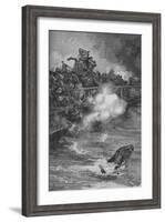 'A Terrible Carnage Ensued Upon The Overcrowded Bridge', 1902-Walter Paget-Framed Giclee Print