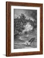 'A Terrible Carnage Ensued Upon The Overcrowded Bridge', 1902-Walter Paget-Framed Giclee Print