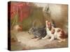 A Terrier and a King Charles Spaniel Scaring a Rat-George Armfield-Stretched Canvas