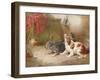 A Terrier and a King Charles Spaniel Scaring a Rat-George Armfield-Framed Giclee Print