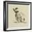 A Terrier, Sitting Facing Left (W/C on Paper)-Peter De Wint-Framed Giclee Print