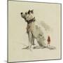 A Terrier, Sitting Facing Left (W/C on Paper)-Peter De Wint-Mounted Giclee Print