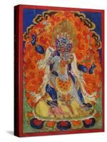 A Terrifying Deity in Yab-Yum, 19th century-Tibetan School-Stretched Canvas