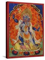 A Terrifying Deity in Yab-Yum, 19th century-Tibetan School-Stretched Canvas