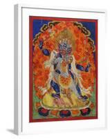 A Terrifying Deity in Yab-Yum, 19th century-Tibetan School-Framed Giclee Print