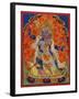 A Terrifying Deity in Yab-Yum, 19th century-Tibetan School-Framed Giclee Print