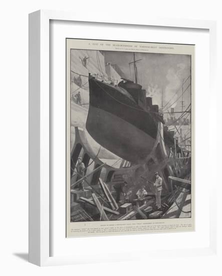 A Test of the Seaworthiness of Torpedo-Boat Destroyers-Fred T. Jane-Framed Giclee Print
