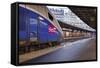 A Tgv Awaits Departure at Gare De L'Est in Paris, France, Europe-Julian Elliott-Framed Stretched Canvas