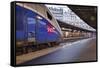 A Tgv Awaits Departure at Gare De L'Est in Paris, France, Europe-Julian Elliott-Framed Stretched Canvas