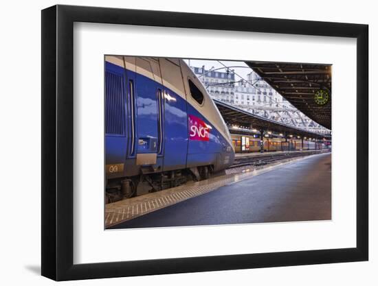 A Tgv Awaits Departure at Gare De L'Est in Paris, France, Europe-Julian Elliott-Framed Photographic Print