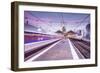 A TGV high speed train leaves the train station in Tours, Indre et Loire, Centre, France, Europe-Julian Elliott-Framed Photographic Print