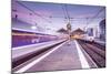 A TGV high speed train leaves the train station in Tours, Indre et Loire, Centre, France, Europe-Julian Elliott-Mounted Photographic Print