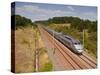 A Tgv Train Speeds Through the French Countryside Near to Tours, Indre-Et-Loire, Centre, France, Eu-Julian Elliott-Stretched Canvas