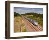 A Tgv Train Speeds Through the French Countryside Near to Tours, Indre-Et-Loire, Centre, France, Eu-Julian Elliott-Framed Photographic Print