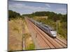 A Tgv Train Speeds Through the French Countryside Near to Tours, Indre-Et-Loire, Centre, France, Eu-Julian Elliott-Mounted Photographic Print