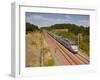 A Tgv Train Speeds Through the French Countryside Near to Tours, Indre-Et-Loire, Centre, France, Eu-Julian Elliott-Framed Photographic Print