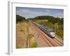 A Tgv Train Speeds Through the French Countryside Near to Tours, Indre-Et-Loire, Centre, France, Eu-Julian Elliott-Framed Photographic Print