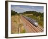 A Tgv Train Speeds Through the French Countryside Near to Tours, Indre-Et-Loire, Centre, France, Eu-Julian Elliott-Framed Photographic Print