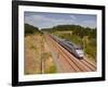 A Tgv Train Speeds Through the French Countryside Near to Tours, Indre-Et-Loire, Centre, France, Eu-Julian Elliott-Framed Photographic Print