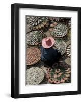 A Thai Woman Sells Dried Fish in Bangkok, Thailand, January 26, 2007-Apichart Weerawong-Framed Premium Photographic Print