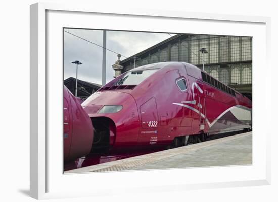 A Thalys High Speed Train Awaits Departure at Gare Du Nord Railway Station, Paris, France, Europe-Julian Elliott-Framed Photographic Print