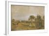 A Thames Backwater with Windsor Castle in the Distance-J. M. W. Turner-Framed Giclee Print