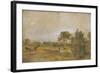 A Thames Backwater with Windsor Castle in the Distance-J. M. W. Turner-Framed Giclee Print