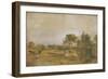 A Thames Backwater with Windsor Castle in the Distance-J. M. W. Turner-Framed Giclee Print