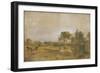 A Thames Backwater with Windsor Castle in the Distance-J. M. W. Turner-Framed Giclee Print