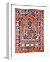 A Thang-Ka Depicting the Mahasiddha Bir Va Pa, C. 1600-null-Framed Giclee Print