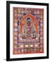 A Thang-Ka Depicting the Mahasiddha Bir Va Pa, C. 1600-null-Framed Giclee Print