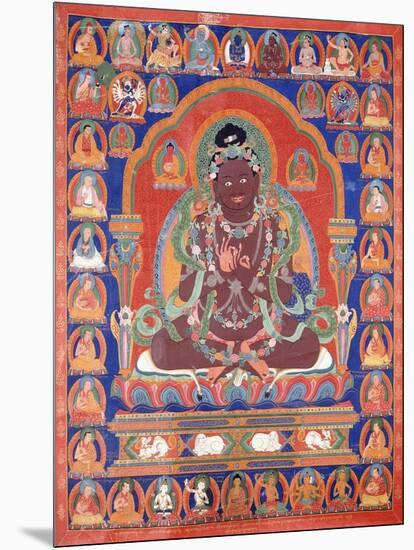 A Thang-Ka Depicting the Mahasiddha Bir Va Pa, C. 1600-null-Mounted Giclee Print