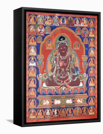 A Thang-Ka Depicting the Mahasiddha Bir Va Pa, C. 1600-null-Framed Stretched Canvas