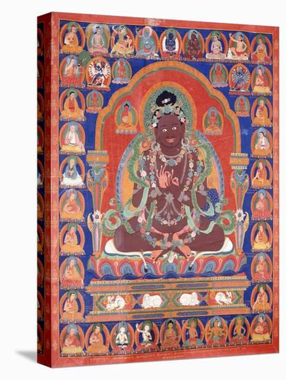 A Thang-Ka Depicting the Mahasiddha Bir Va Pa, C. 1600-null-Stretched Canvas