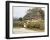 A Thatched Cottage Near Peaslake, Surrey-Helen Allingham-Framed Giclee Print