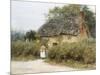 A Thatched Cottage Near Peaslake, Surrey-Helen Allingham-Mounted Giclee Print