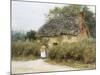 A Thatched Cottage Near Peaslake, Surrey-Helen Allingham-Mounted Giclee Print