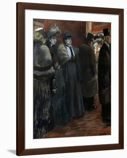 A Theatre Foyer, Late 19th or Early 20th Century-Jean Louis Forain-Framed Giclee Print