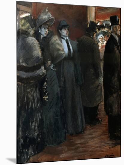 A Theatre Foyer, Late 19th or Early 20th Century-Jean Louis Forain-Mounted Giclee Print