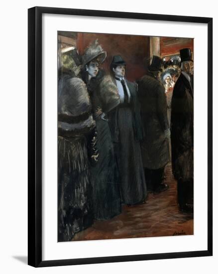 A Theatre Foyer, Late 19th or Early 20th Century-Jean Louis Forain-Framed Giclee Print