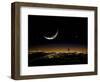 A Thin Veil of Gaseous Material Surrounding the Blue-White Star Vega-null-Framed Photographic Print