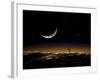 A Thin Veil of Gaseous Material Surrounding the Blue-White Star Vega-null-Framed Photographic Print