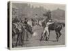 A Thirty-Mile Race at Los Angeles, California, Changing Horses-null-Stretched Canvas