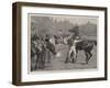 A Thirty-Mile Race at Los Angeles, California, Changing Horses-null-Framed Giclee Print