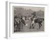 A Thirty-Mile Race at Los Angeles, California, Changing Horses-null-Framed Giclee Print